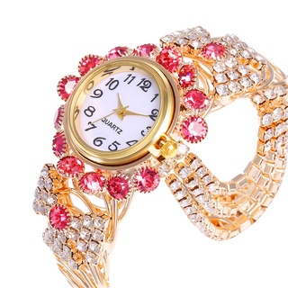 tiktok moda mujeres diamante mujeres pulsera reloj apertura brazalete cuarzo relojes