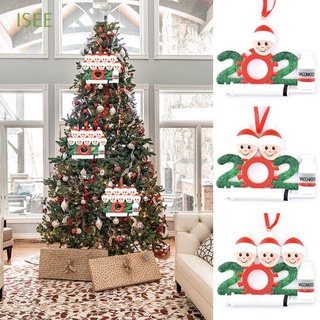 isee regalos 2021 conmemorativo adorno del hogar de la familia de la vacuna de navidad colgante de la puerta de la decoración de pared colgante todos tenemos personalizado árbol de navidad decoración