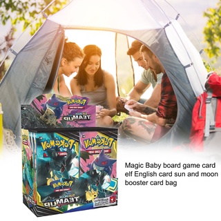 eyour pokemon cards sun moon team up tarjeta de juego evolutions booster box juguetes para niños (7)