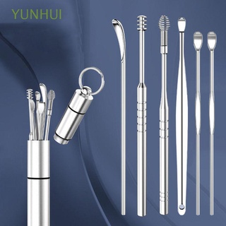 YUNHUI Professional Ear Care Tools Multifunction Ear Canal Cleaner Ear Wax Remover Portable 360° Cleaning Stainless Steel Reusable Massage Spiral Earpick
