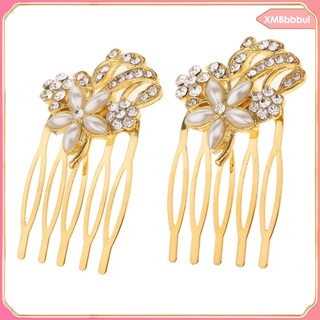 [bbui] peine de novia clip de diamantes de imitación perla boda accesorio de pelo para novia y novia