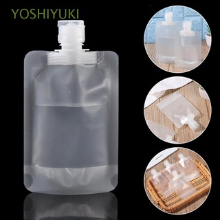 yoshiyuki recipientes cosméticos de viaje reutilizables bolsas recargables spray botellas ahorro de espacio con caño sellado durable a prueba de fugas dispensador de líquido transparente