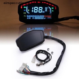 【airspeccutin】 Universal Motorcycle LCD Digital Tachometer LED Speedometer Odometer Gauge [MX]