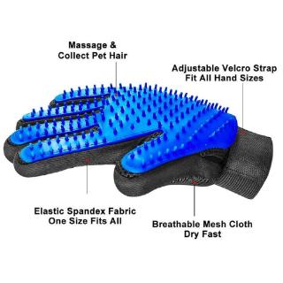 Pet Soft Silicone Glove Dog Cat Grooming Hair Brush Comb Animal Hair Removal Hand Gloves Animal Cleaning Massage Comb (5)
