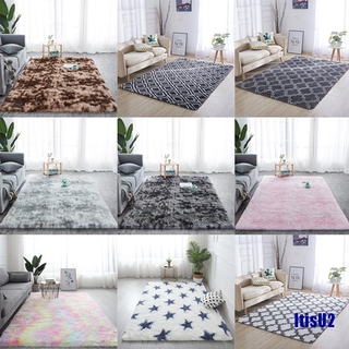 (itisu2) alfombra shaggy tie-dye impreso de felpa piso esponjoso alfombra de área alfombra sala de estar (3)