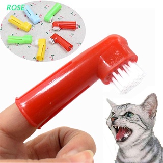 rosa mascotas perros gatos oral dental limpiar dientes cuidado cepillo de dientes suave cepillo de dientes