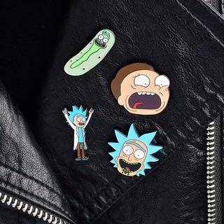 ERHUES Lindo Broche Creativo Pin de esmalte Anime Rick y Morty Niños Dibujos animados Paquete Distintivo Mochila Accesorios Pin de solapa (6)