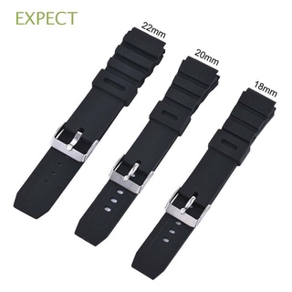 EXPECT Comercialización Cinturón de superficie Hombres Impermeable Caucho 18 - 22 mm Deportes Negro Brazalete Silicona