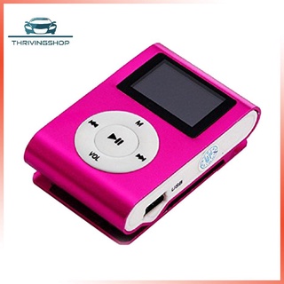 [thrivingshop] Metal Clip Digital Mini MP3 Player With LCD Screen Support TF Card USB 2.0 (1)