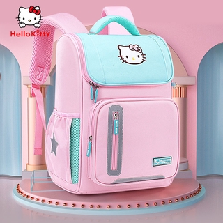 Hello Kitty Schoolbag escuela primaria niñas grado uno dos tres a seis niñas ligero y gran capacidad de protección de la columna vertebral mochila (2)