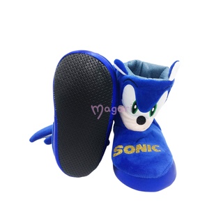 Pantuflas De Sonic Botas Azules Para Niños Calientitas (7)