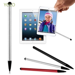 Yolo Capacitance Tablets pluma Smart Pencil pantalla Stylus Universal resistiva pantalla Color aleatorio teléfono celular Touch 2 en 1 pluma capacitiva/Multicolor