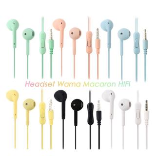 U19 Candy color Macarons auriculares auriculares/mm in-ear estéreo con cable deporte auriculares con micrófono/audífonos para Samsung y Xiaomi