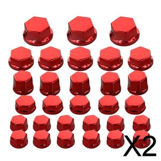 2X 30Pc Motorcycle Nut Screw Cover for Kawasaki
