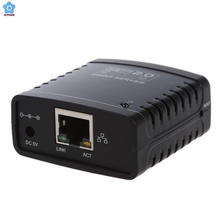 [Hot Sale]Print Server USB 2.0 Ethernet Network LPR for LAN Ethernet Networking Printers Share black