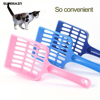 Superain - cuchara de plástico para gatos, arena, pala, herramienta de limpieza hueca