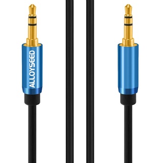 cable de audio auxiliar premium de 3,5 mm de aleación, 1,5 metros, cable auxiliar de pvc, color negro