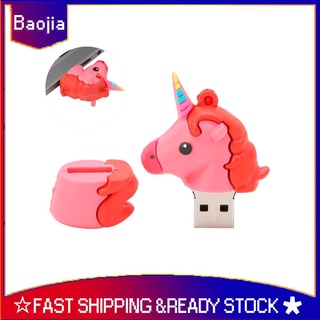 Baojia USB 2.0 Flash Drive rosa dibujos animados apariencia herramienta de almacenamiento de datos práctico regalo para amigos de la familia