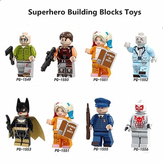 Lego Mini Figuras De Super-Heróis Harley Quinn Batgirl Spiderman Blocos De Construção De Brinquedos Para Crianças