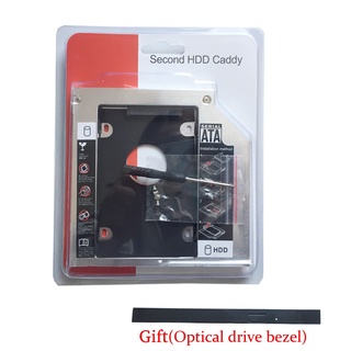 12,7 mm 2o hd hdd ssd disco duro caddy para lenovo ideapad g560 g570 g575 y550 y550p y550a (regalo bisel de unidad óptica)