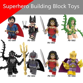 Lego superhéroe bloque de construcción Superman Batwoman Doctor Fate minifiguras juguetes para niños
