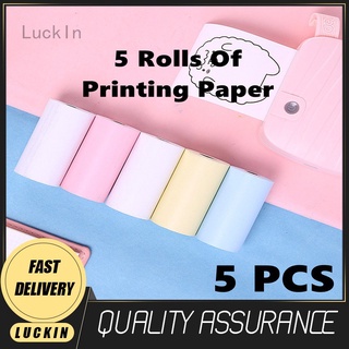 5 rollos de papel de impresión papelería miau máquina de papel de impresión térmica papel de colores Bluetooth papel fotográfico