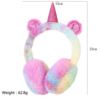 tarsure regalos de navidad de felpa unicornio orejeras al aire libre conejo piel de invierno caliente orejeras encantadoras niños espesar oído calentadores (3)