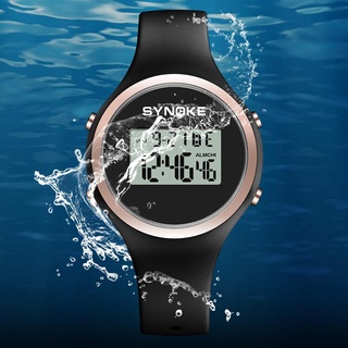 SYNOKE Student Sports Watches Digital Watch 50m Waterproof Watch Chronograph LED(fyrty34546.mx)