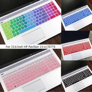 Para HP Pavilion 15.6 pulgadas serie 15 15-cc707TX 15-ec1036 15-cs3040TX suave Ultra-delgada silicona teclado cubierta Protector