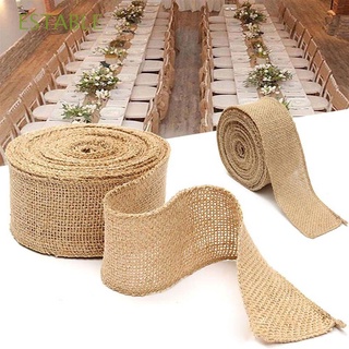 estable 5 metros/rollo 5 metros/rollo regalo embalaje diy bolsa warrping yute arpillera cinta fiesta color natural material artesanía boda decorativa