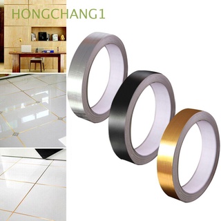 hongchang1 0,5 cm/1 cm cinta de papel de aluminio para el hogar, costuras, adhesivo de sellado, 50 m, decoración de pared, autoadhesivo, papel pintado de baño decorativo