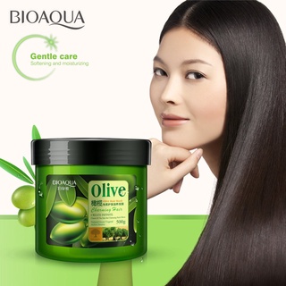 500g natural oliva cuidado del cabello máscara nutritiva hidratante suave mascarilla para el cabello