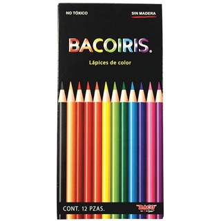 Lápices de Colores Caja con 12 Piezas Cortos Redondos Bacoiris (3)