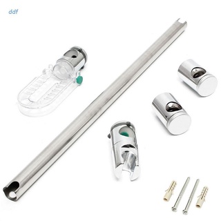 fdg Kit de soporte de cabezal de ducha cromado ajustable elevador deslizante barra con plato de jabón