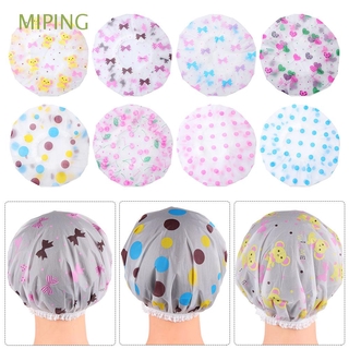 MIPING Hot New Bath Hat Thicken Elastic Hair Cover Shower Cap Waterproof Reusable Bathroom Product Salon Hairdressing Spa Bathing