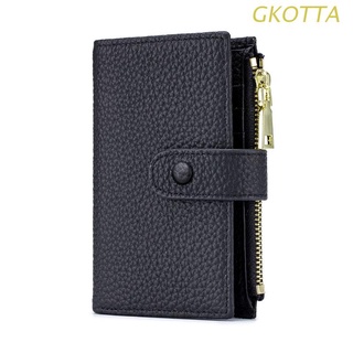 gkot - cartera corta para hombre (piel sintética, vintage, tarjetero, bifold, bolso de negocios)