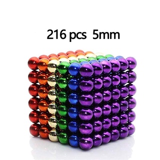 Cubo neodimio Mágico 216 esferas magnéticas 5mm 6 colores (3)