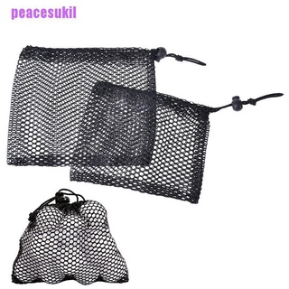 Auténtico En stock [peacesukil]1pc Black Sports Mesh Net Bag Golf Tennis 12/36 Ball Carrying Drawstring Pouch