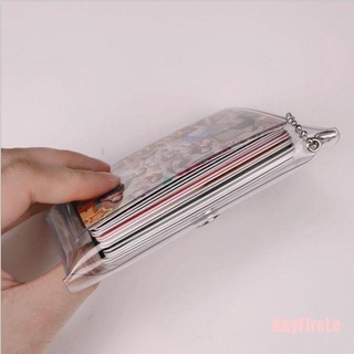 Kayfirele Glitter transparente impermeable PVC titular de la tarjeta Mini cartera niñas bolso (2)