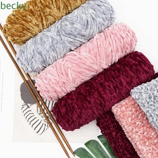 BECKY Velvet Hand Knitting Thick Sewing Accessary Chenille Yarn Children Scarf For Woman DIY 1pc=100g Wool Handmade Crochet Thread (1)