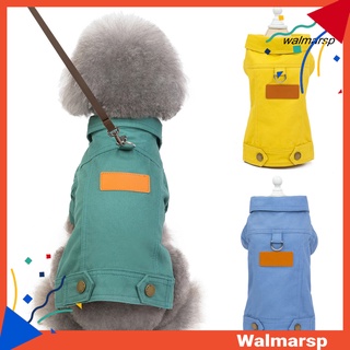 [Wmp] Teddy algodón Casual Chamarra vaquero fresco cachorro T-Shirt ropa de perro ropa para mascotas
