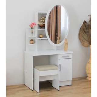 Minimalista completo blanco Grace MR 005 decorativo mesa decorativa cosmética tocador puede Gojek (2)