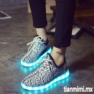 unisex led luminoso zapatos intermitente usb recargable cordones amantes zapatos (4)