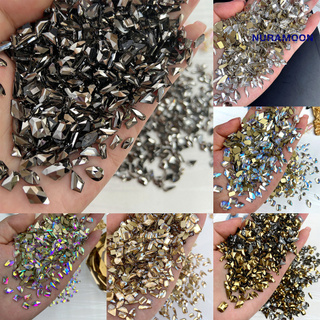 Nuramoon 50 unids/bolsa uñas arte diamantes de imitación 3D geométrica en forma de purpurina accesorios de manicura