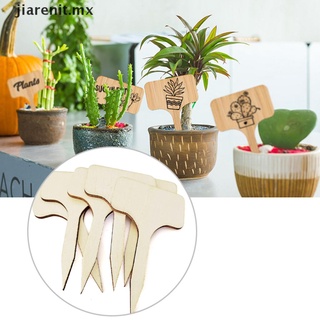 JIA 10*T-Type Wooden Plant Labels Eco-Friendly Wooden Plant Sign Tags Markers .