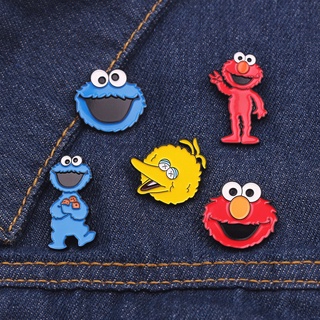 Lindo sésamo street insignia elmo cookie monster anime broche cosplay colección regalo