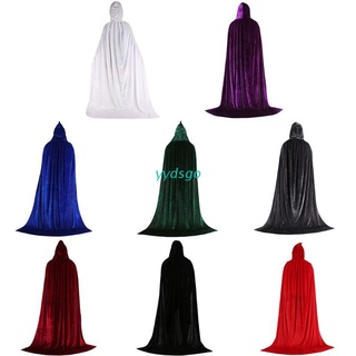 YGO All Saints' Day Hooded Cloak Long Velvet Cape for Christmas Halloween Dress up Costumes Festival party stage cape