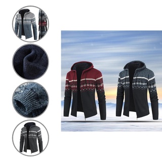 <cod> Chamarra con cordón con capucha color contraste abrigo de invierno extra caliente para uso diario