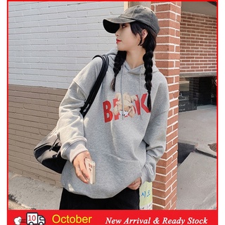 Woman Clothing Casual Long Sleeve Sweater Print Letter Printing Hooded Tops Lightweight Woman Loose Pullover