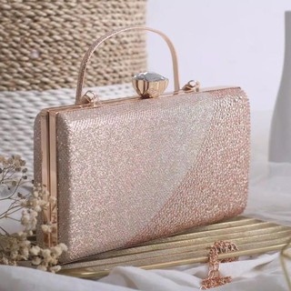 Producto premium!!! Último importado de lujo mujer fiesta embrague bolso cartera 123 - rosa T1 -
